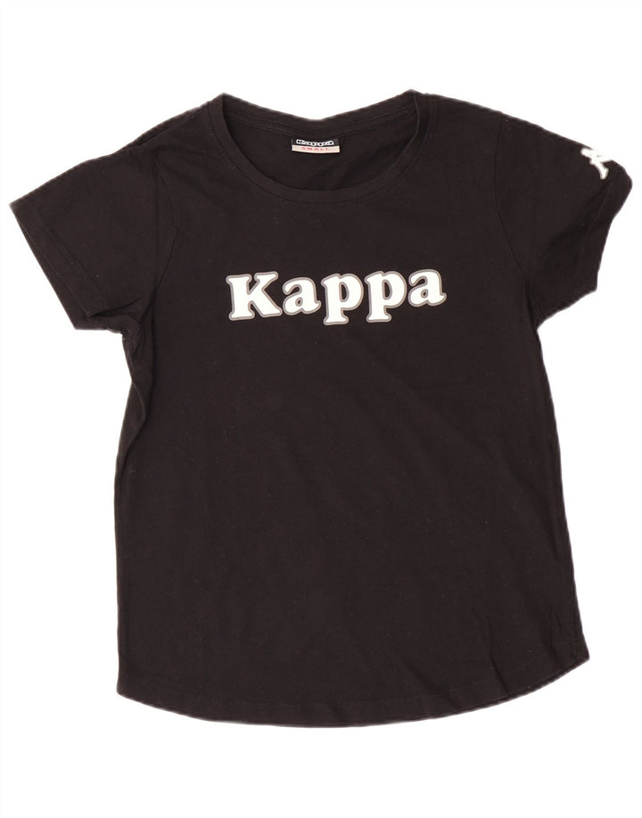 Tricou grafic KAPPA pentru femei Top UK 10 Small Black Bumbac