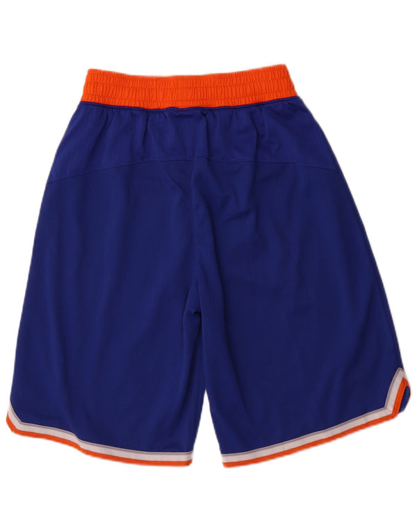 Adidas Mens New York Knicks Sport Shorts Small Blue Colourblock Polyester