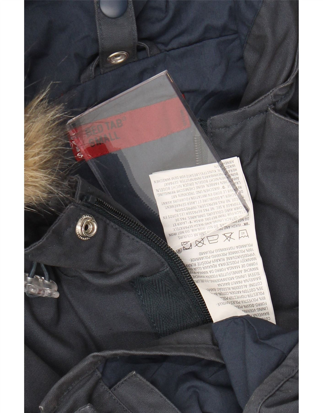 Jachetă parka cu glugă Levi's pentru bărbați UK 36 mic bumbac bleumarin