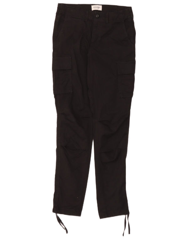 Pantaloni cargo slim pentru bărbați Jack & Jones W28 L32 bumbac negru