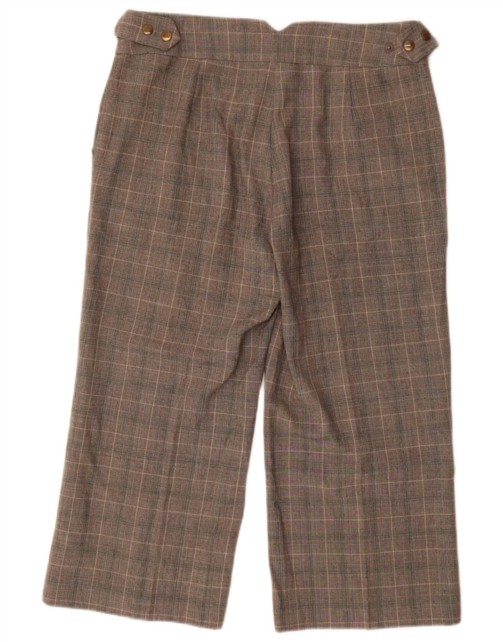 Pantaloni Capri pentru femei Marks & Spencer UK 12 Medium W30 L23 Gri Check