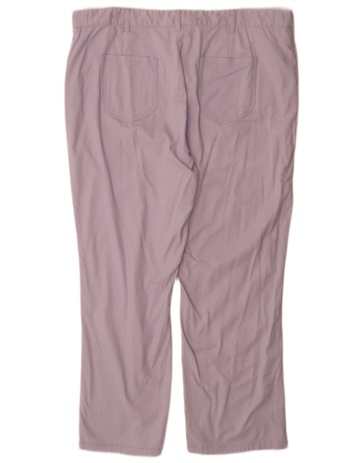 COTTON TRADERS Pantaloni chino drepti pentru femei UK 22 3XL W40 L30 Violet