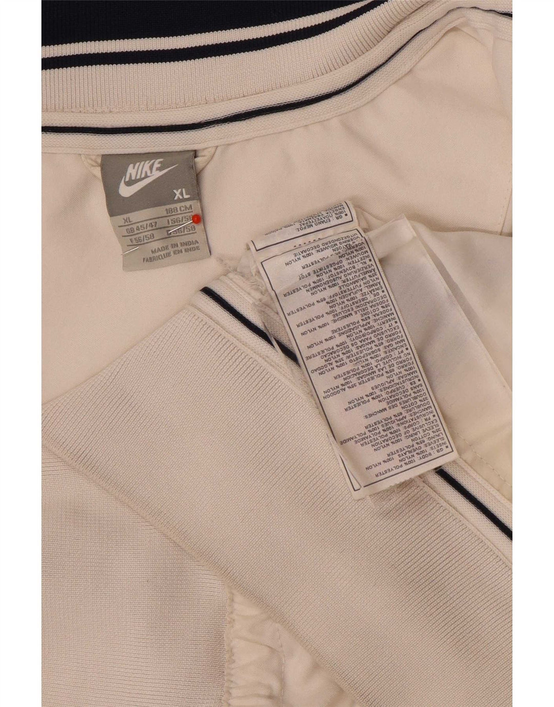 Jachetă de trening pentru bărbați Nike UK 45/47 XL, poliester color bloc alb