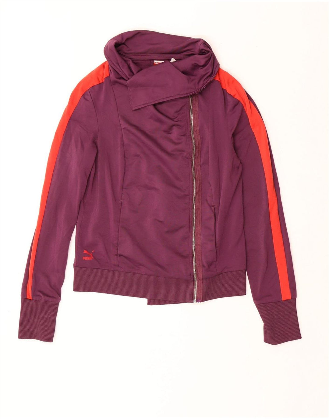 Jachetă de trening PUMA pentru femei UK 12 Medium Maroon Colorblock Poliester