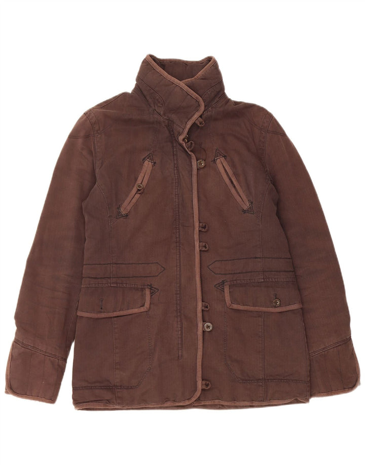 Jachetă Windbreaker Levi's pentru femei UK 10 Small Brown Herringbone