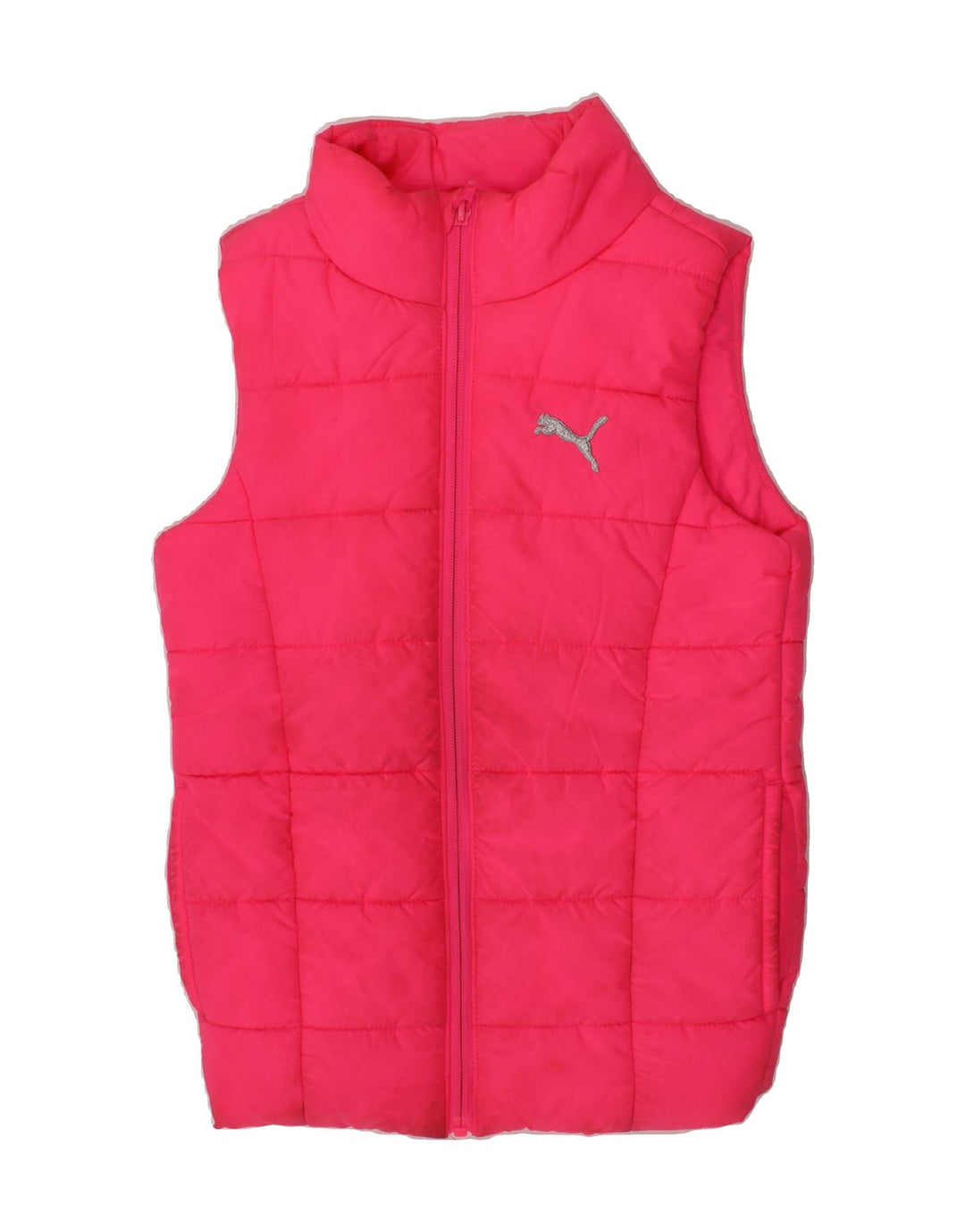 PUMA Girls Padded Gilet 7-8 Years Small  Pink Polyester Vintage Puma and Second-Hand Puma from Messina Hembry 