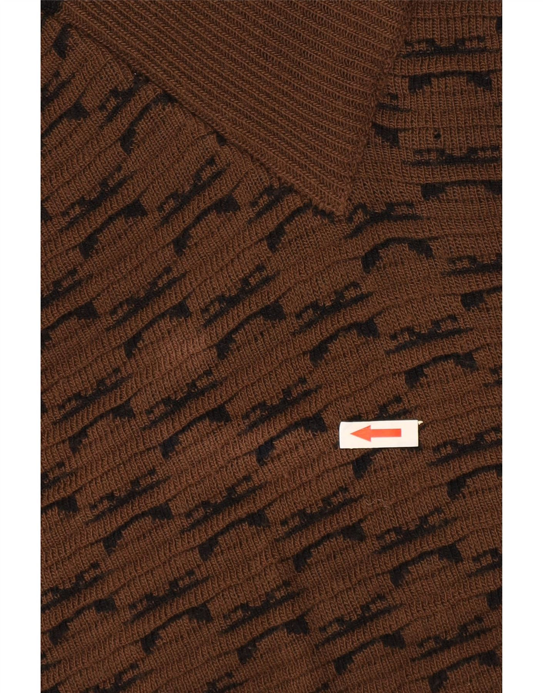 Pulover pentru bărbați cu gât șal Brian Scott XL maro geometric acrilic