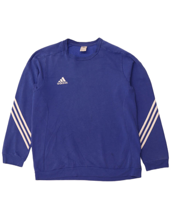 Hanorac pentru bărbați ADIDAS Jumper XL Bumbac albastru