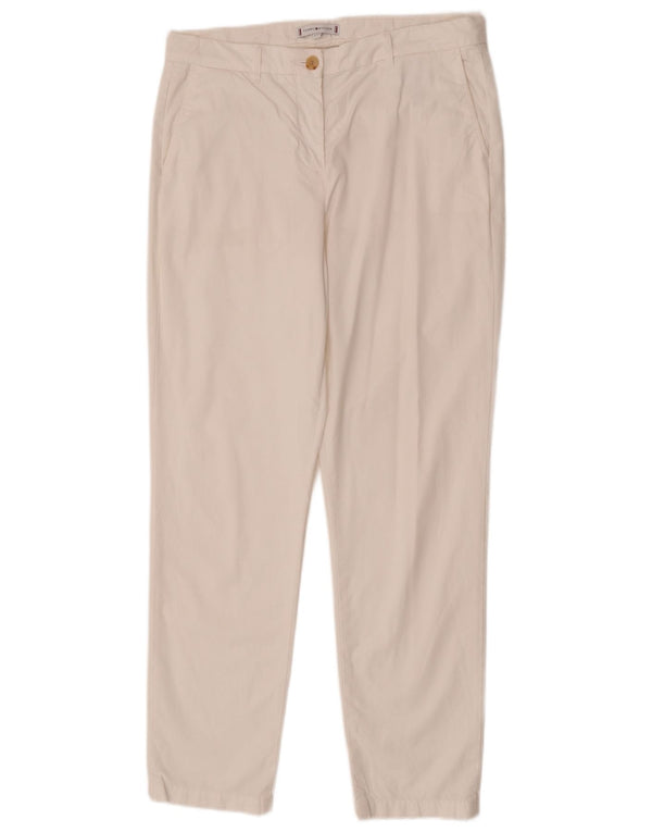 Pantaloni chino drepți pentru femei Tommy Hilfiger UK 12 Medium W32 L29 Alb