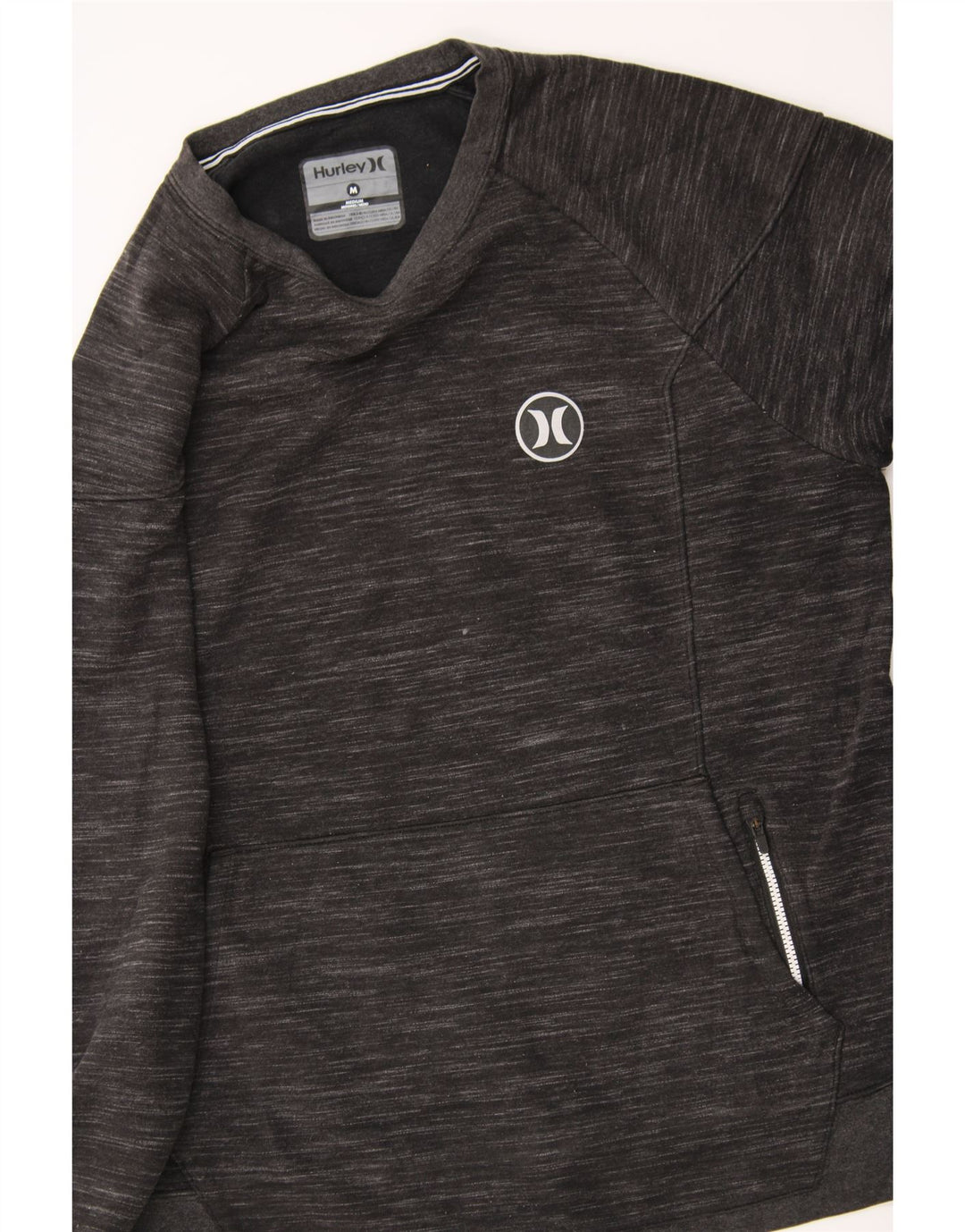 HURLEY Mens Sweatshirt Jumper Medium Grey Flecked Cotton Vintage Hurley and Second-Hand Hurley from Messina Hembry 