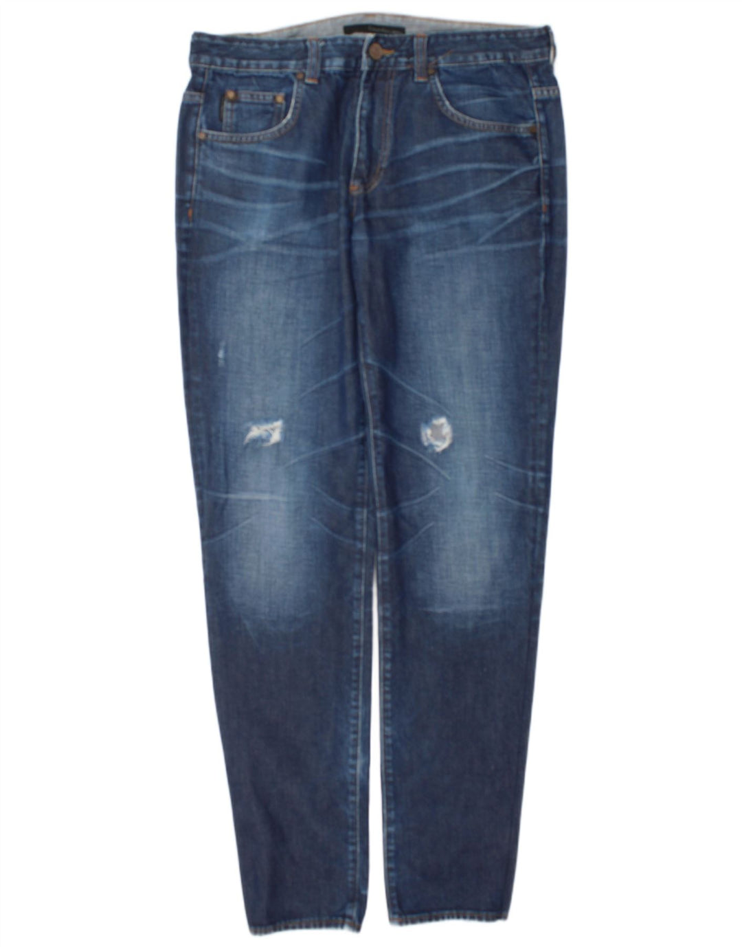 Calvin Klein Blugi Slim Regular Distressed pentru bărbați L32 L34 Bumbac albastru