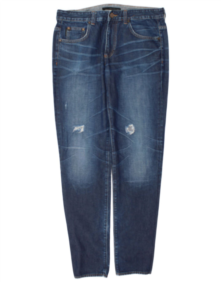 Calvin Klein Blugi Slim Regular Distressed pentru bărbați L32 L34 Bumbac albastru