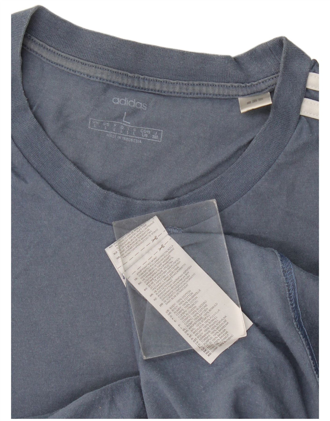 Tricou pentru bărbați Adidas Top mare, albastru, bumbac