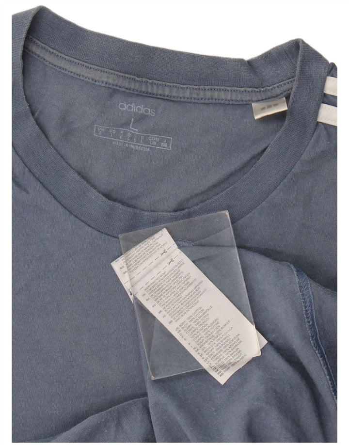 Tricou pentru bărbați Adidas Top mare, albastru, bumbac