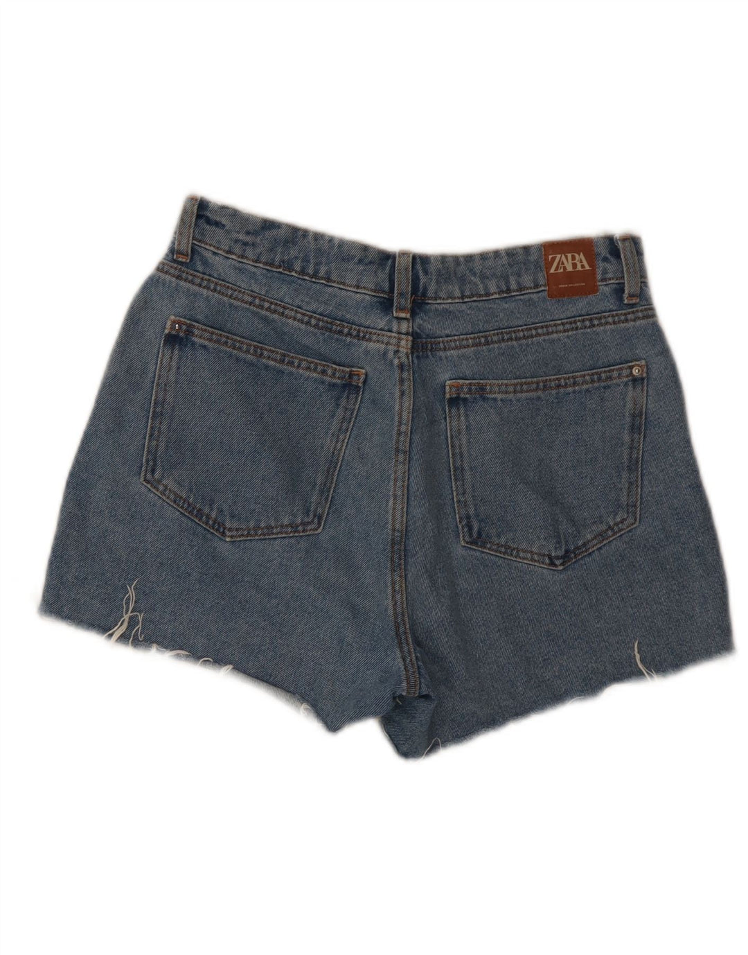 Pantaloni scurți din blugi pentru femei Zara mici W26 bumbac albastru