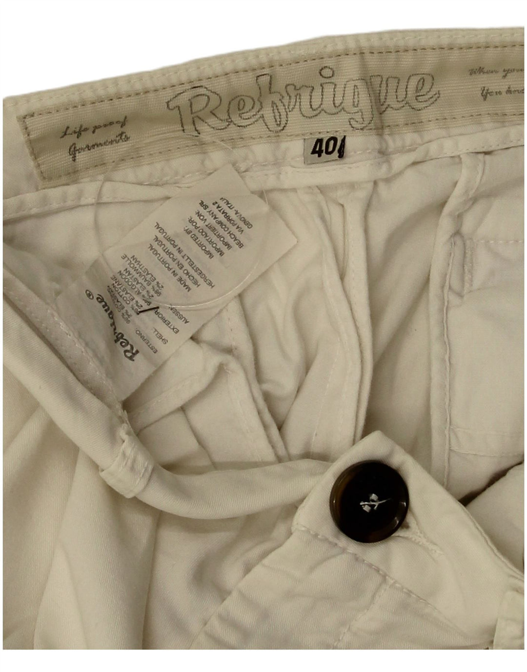 Pantaloni scurti chino pentru femei Refrigue EU 40 Medium W30 Bej Bumbac