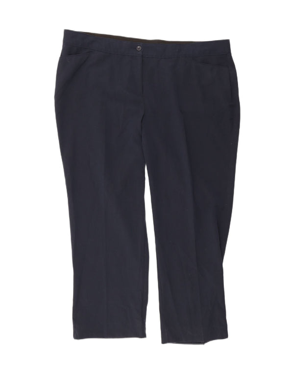 Pantaloni casual pentru femei Marks & Spencer UK 24 4XL W48 L32 Bleumarin