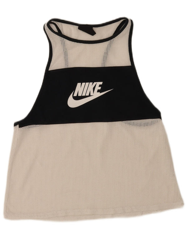 Top cu vestă grafică Nike pentru femei UK 14 Medium White Colorblock Sports