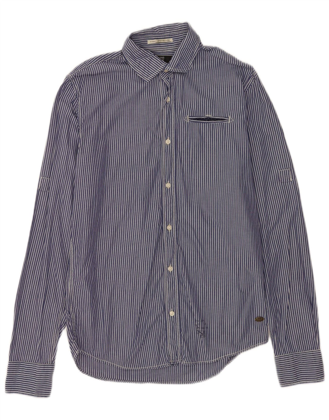 Cămașă pentru bărbați Scotch & Soda, bumbac cu dungi albastre mici