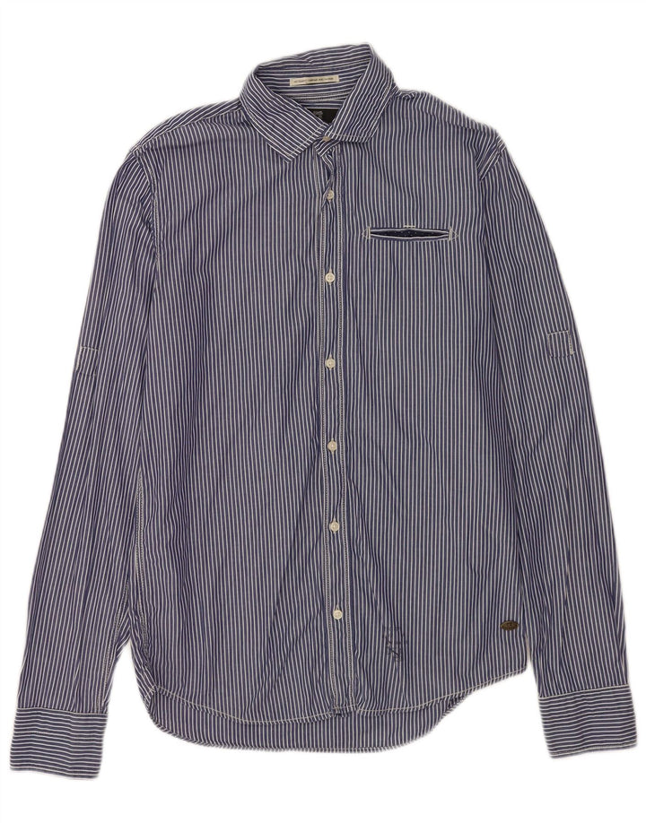 Cămașă pentru bărbați Scotch & Soda, bumbac cu dungi albastre mici