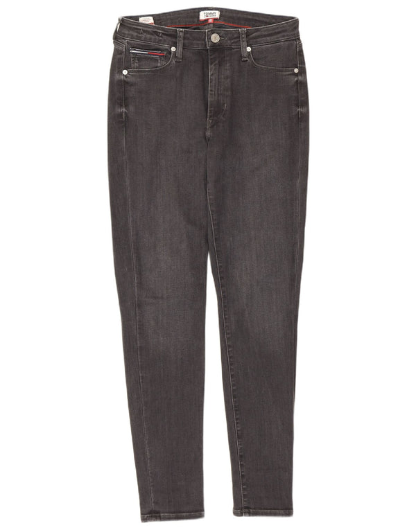 Blugi super skinny pentru femei cu talie înaltă Tommy Hilfiger L28 L28 bumbac gri