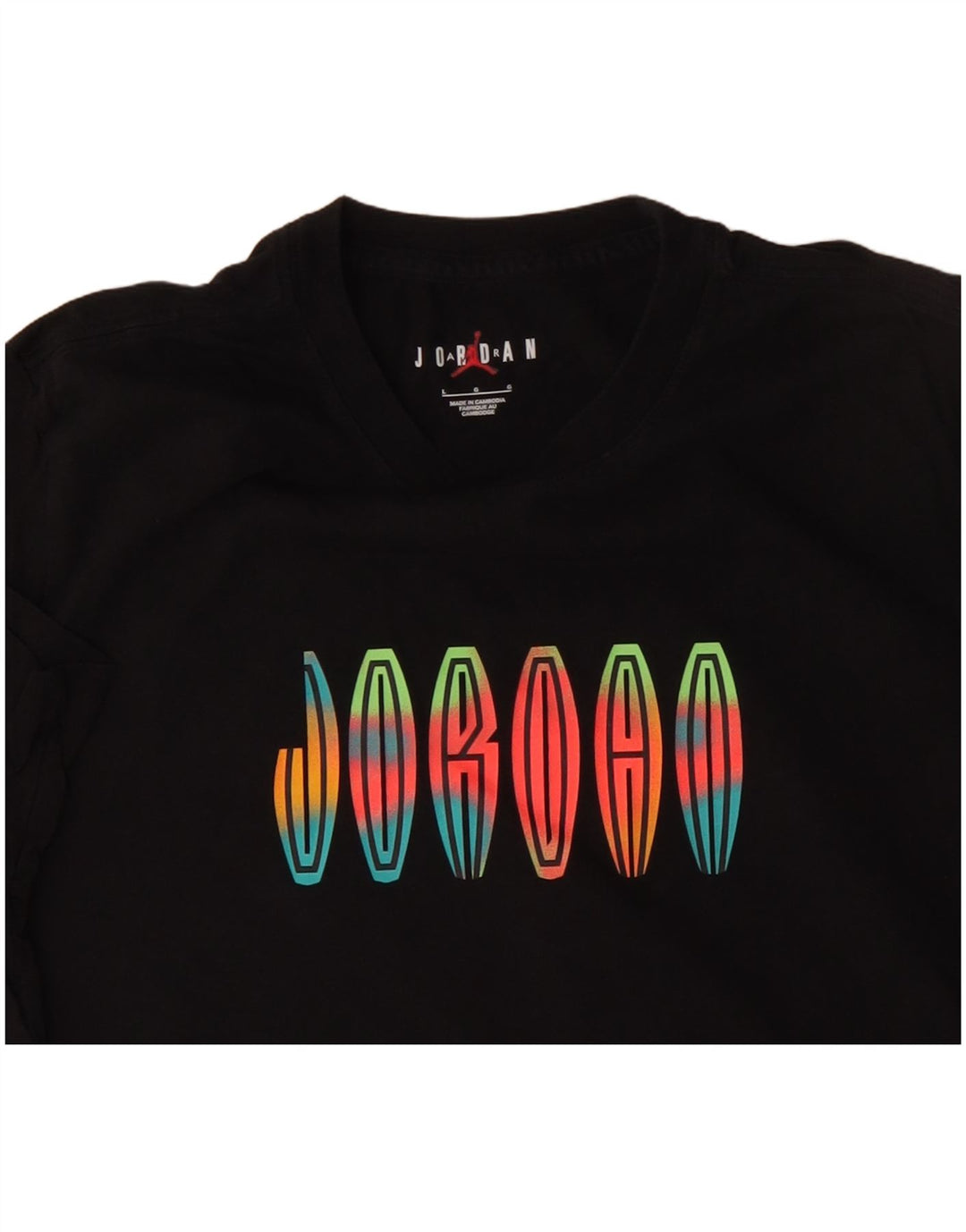 Tricou grafic pentru bărbați JORDAN Top mare din bumbac negru
