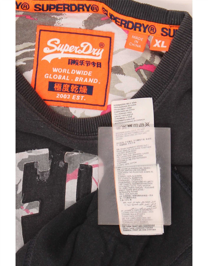 Tricou grafic pentru bărbați Superdry Top XL bumbac negru