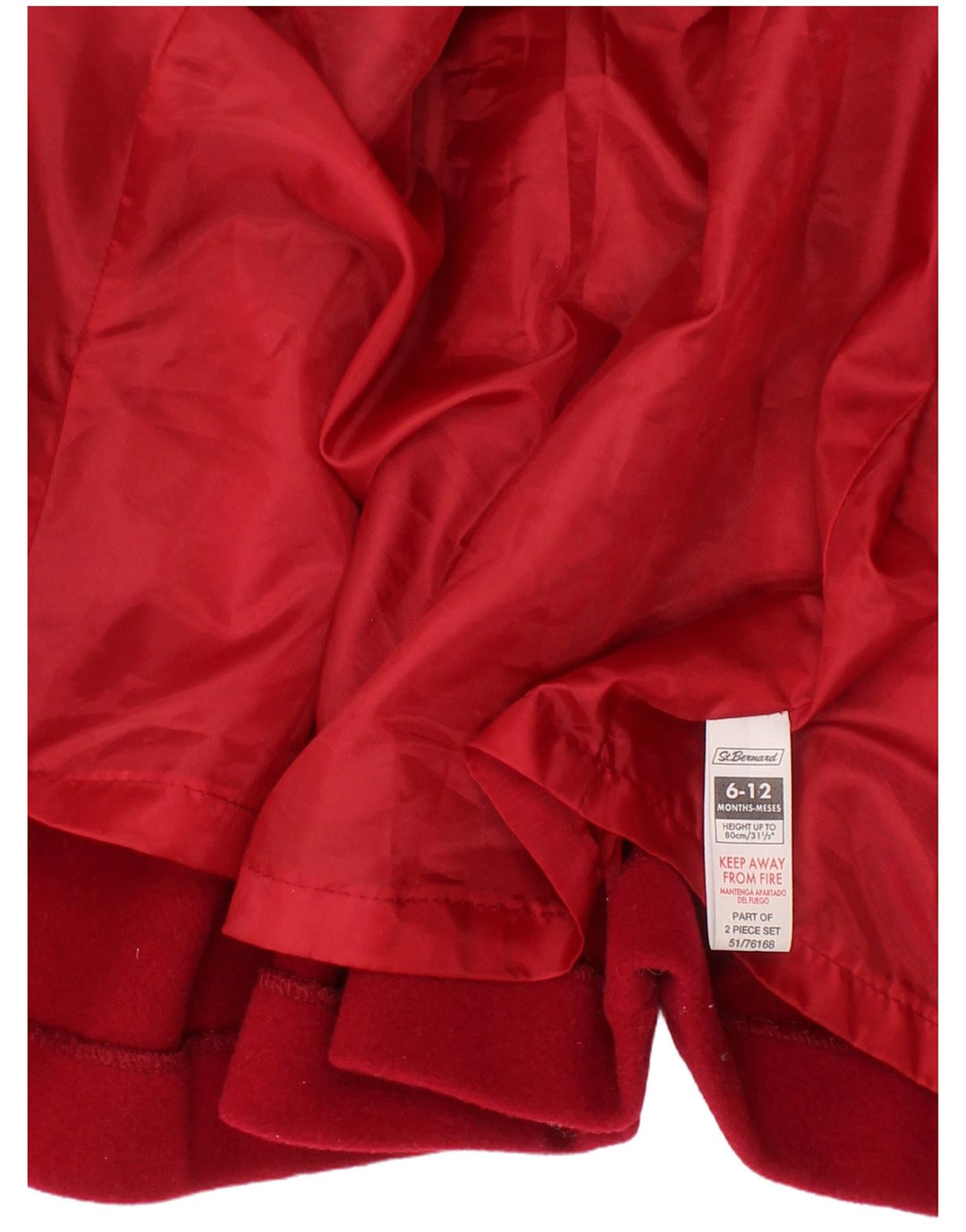 SF. BERNARD Pardesiu Fetiță 6-9 Luni Lână Bordeaux