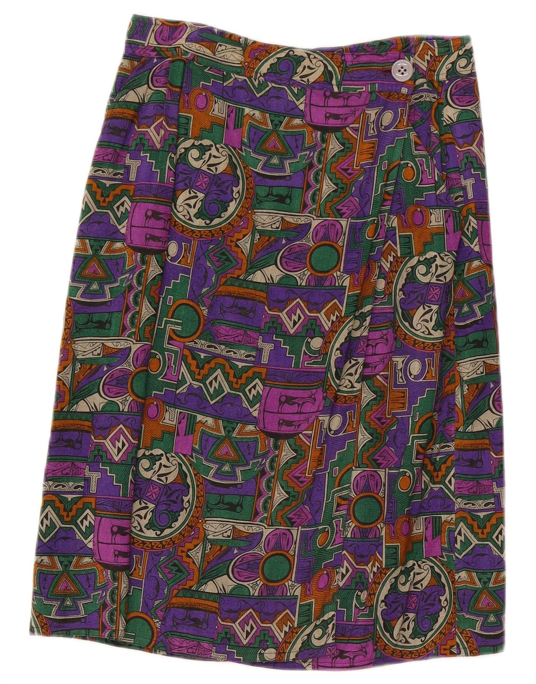 Fusta Wrap pentru femei Vintage W28 Medium Multicolor Geometric
