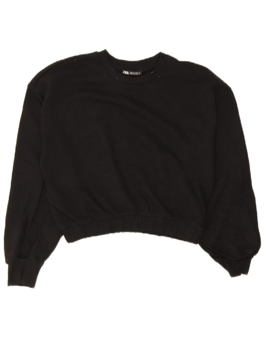 Pulover pentru damă Zara Crop Pulover UK 14 Bumbac mediu negru