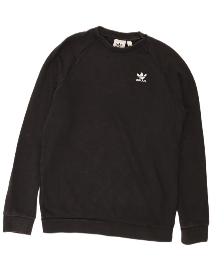 Hanorac pentru bărbați Adidas Jumper mic, negru, bumbac