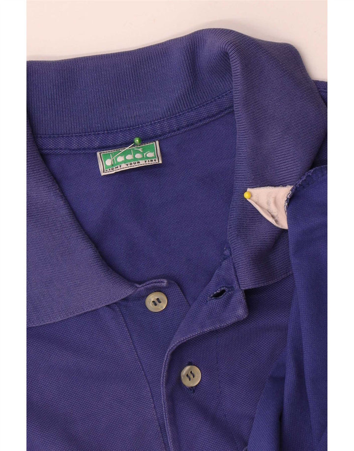 Tricou polo pentru bărbați Diadora, bumbac violet mediu