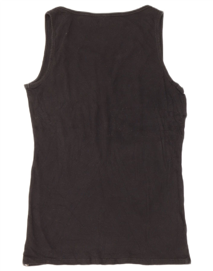 Vest Top pentru femei Eddie Bauer UK 12 Medium Black Bumbac