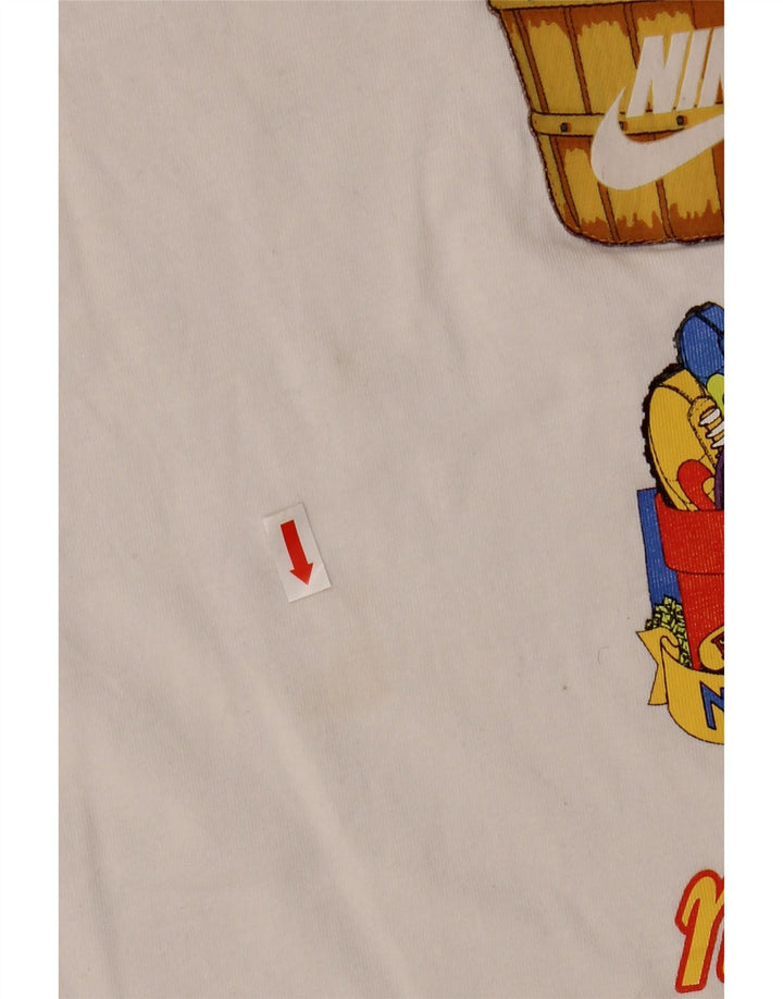 Tricou grafic Nike pentru bărbați Top mic, alb, bumbac