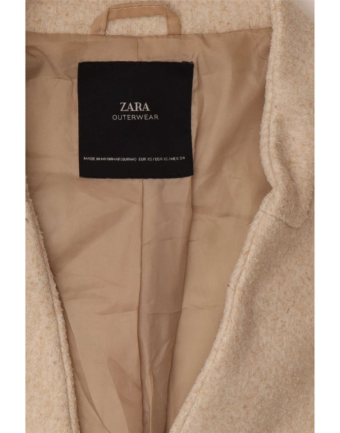 Pardesiu supradimensionat pentru femei Zara UK 6 XS Bej