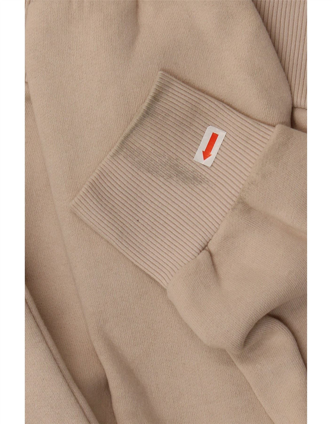 SUPERDRY Pulover cu glugă cu grafic pentru femei UK 8 mic, bej, bumbac