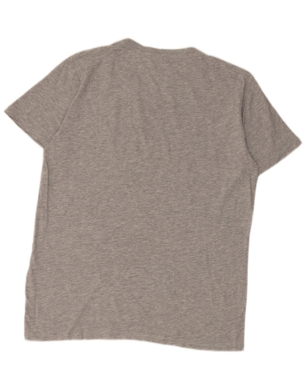 Tricou grafic pentru bărbați US Polo Assn Top mare, gri, bumbac cu pete