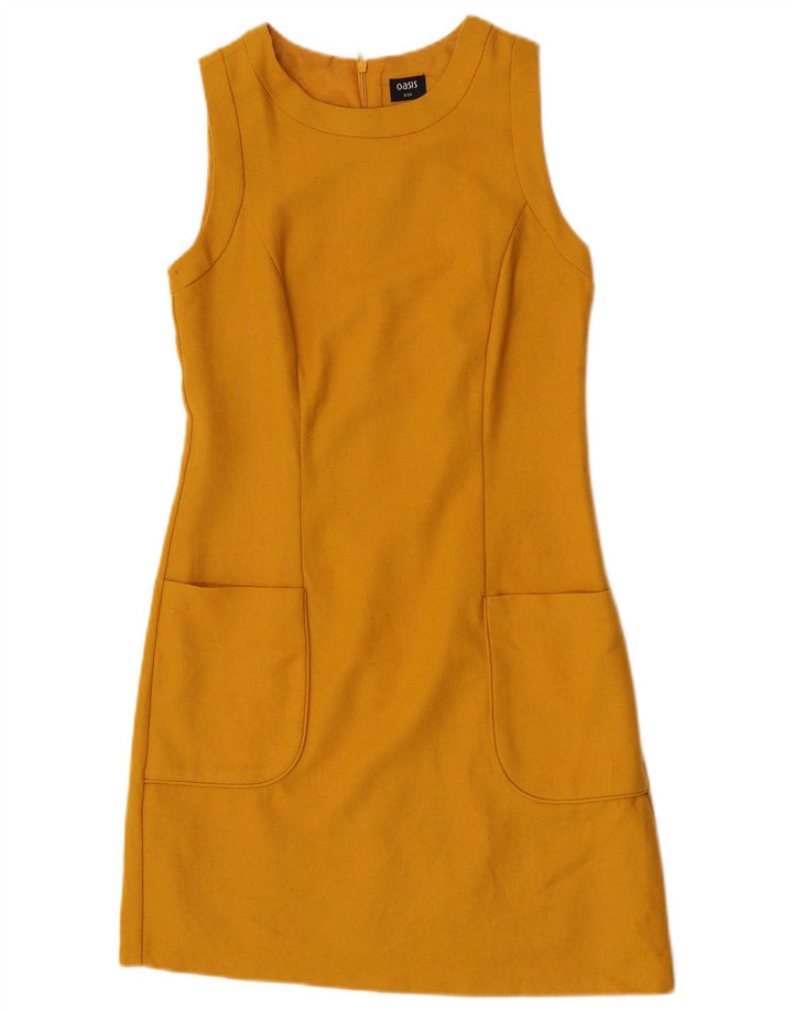 Rochie Oasis pentru femei fără mâneci, UK 8, lână galbenă mică