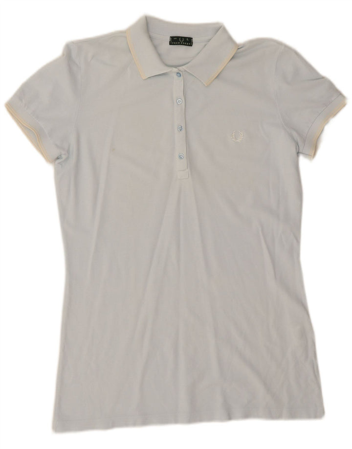 Fred Perry Tricou Polo Femei UK 16 Mare Bumbac Albastru