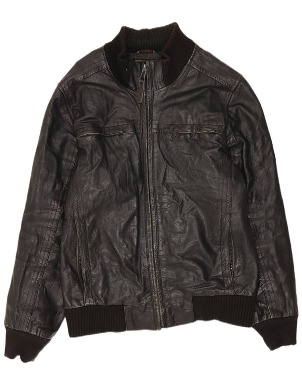 Jachetă de piele pentru bărbați Conbipel IT 46 Mic din piele neagră