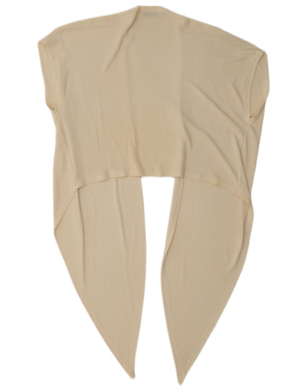 Top bolero fără mâneci vintage pentru femei UK 16, mare, alb