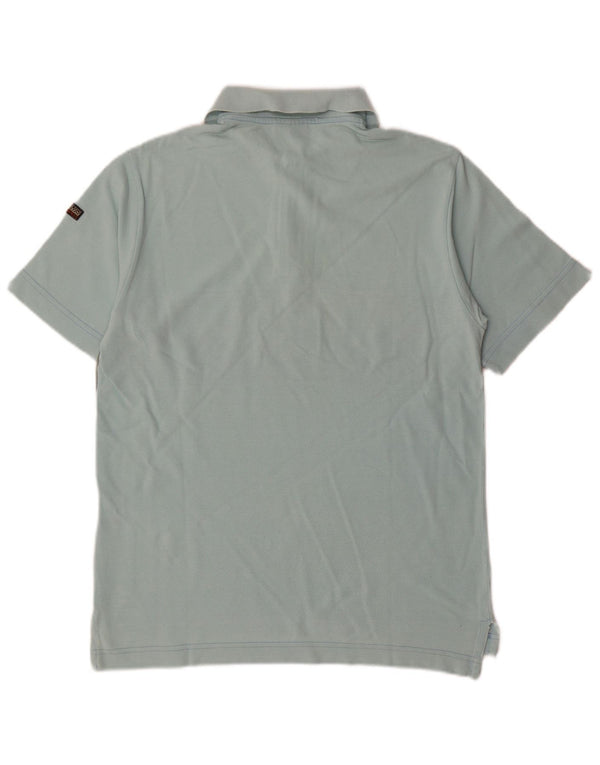 Tricou polo pentru bărbați NAPAPIJRI Geographic, mic, albastru, bumbac color bloc