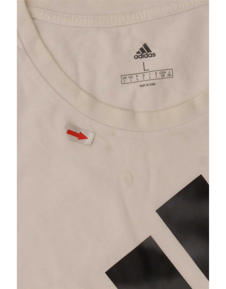 Tricou grafic Adidas pentru bărbați Top mare alb