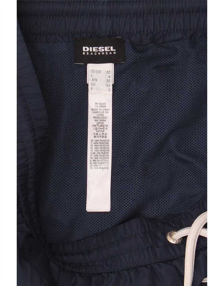Pantaloni scurți de înot cu grafică Diesel pentru bărbați, poliester mediu albastru
