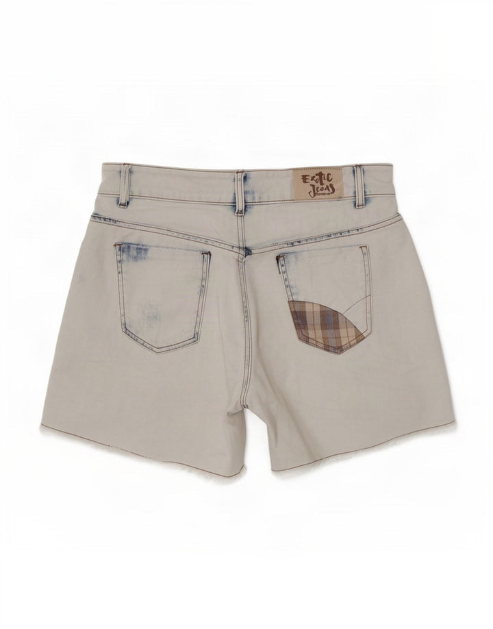 Pantaloni scurți Desigual pentru femei din denim învechit W28, bumbac patchwork albastru mediu