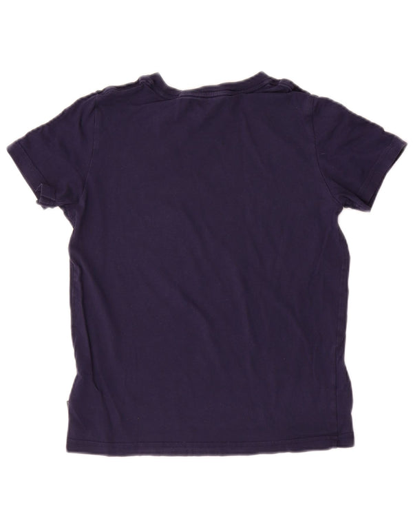 Puma Girls Graphic T-Shirt Top 11-12 Years Navy Blue Cotton