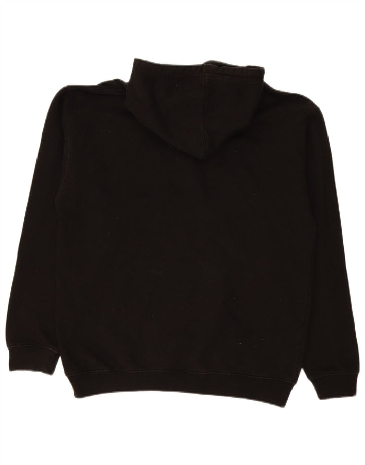 Pulover cu glugă cu grafic Nirvana pentru bărbați vintage, bumbac mediu negru