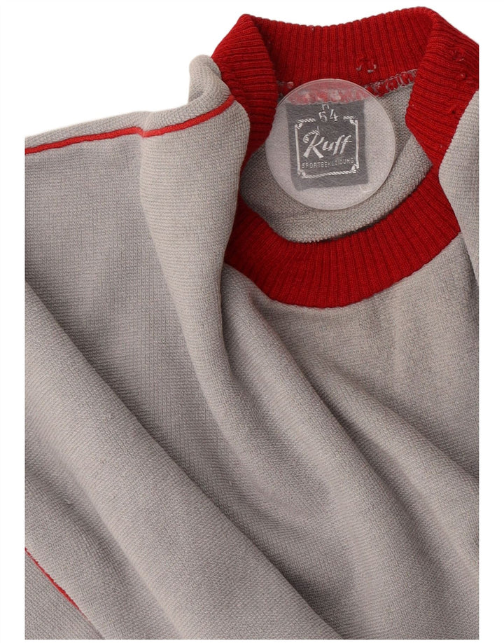 Pulover vintage pentru bărbați IT 54 XL Gri Colorblock
