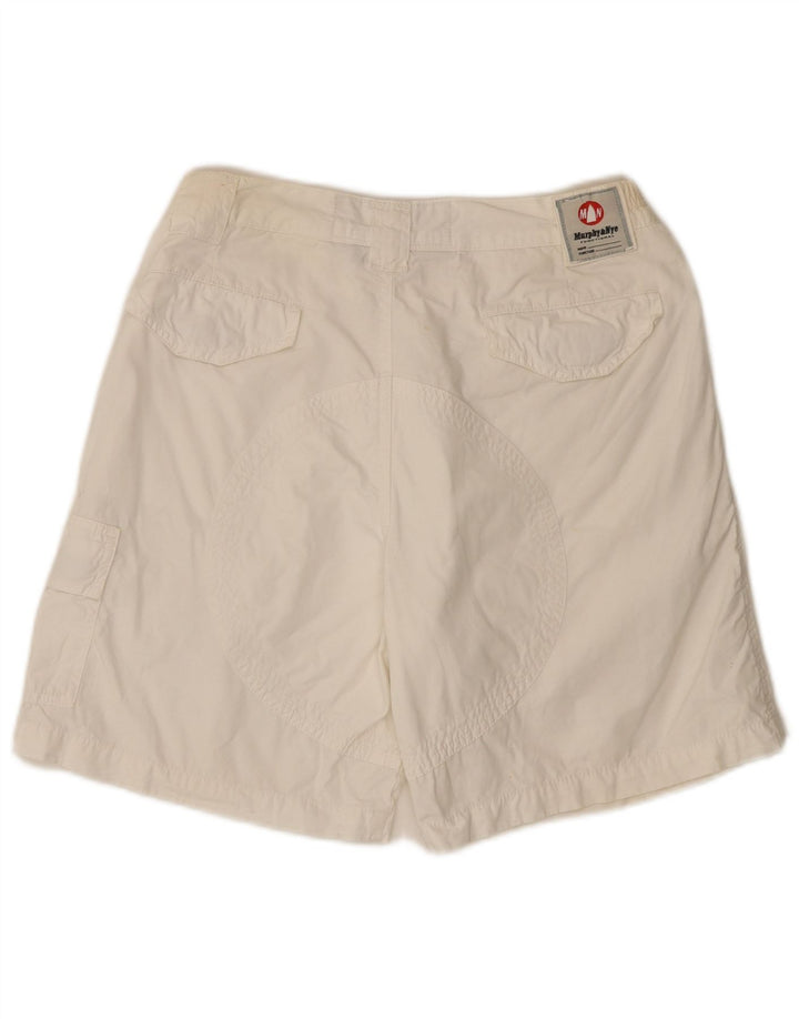 Pantaloni scurți chino pentru bărbați Murphy & Nye W31, bumbac alb mediu