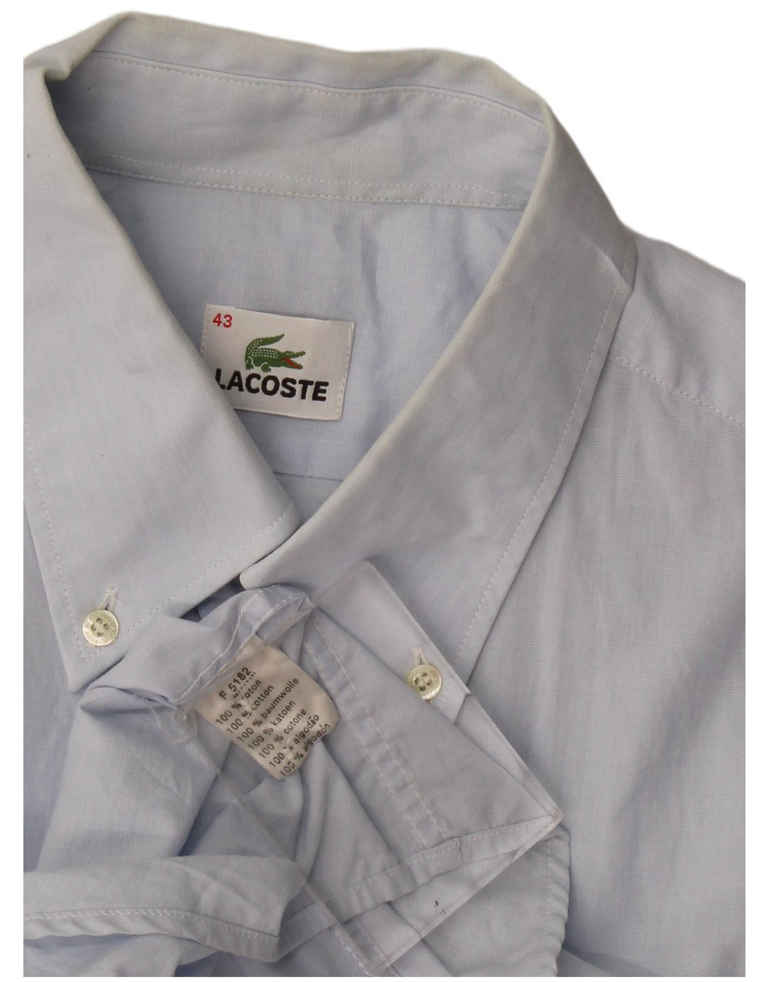 Cămașă cu mânecă scurtă pentru bărbați Lacoste Mărimea 43 Bumbac albastru mare